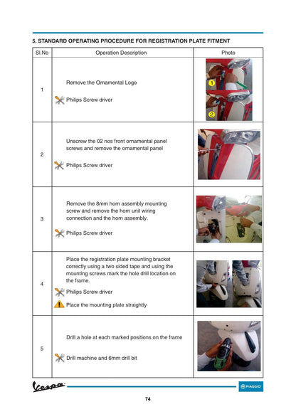 Vespa VXL SXL LX zx 125 149 Scooter Service Manual | 2021-2025 - sample page 3
