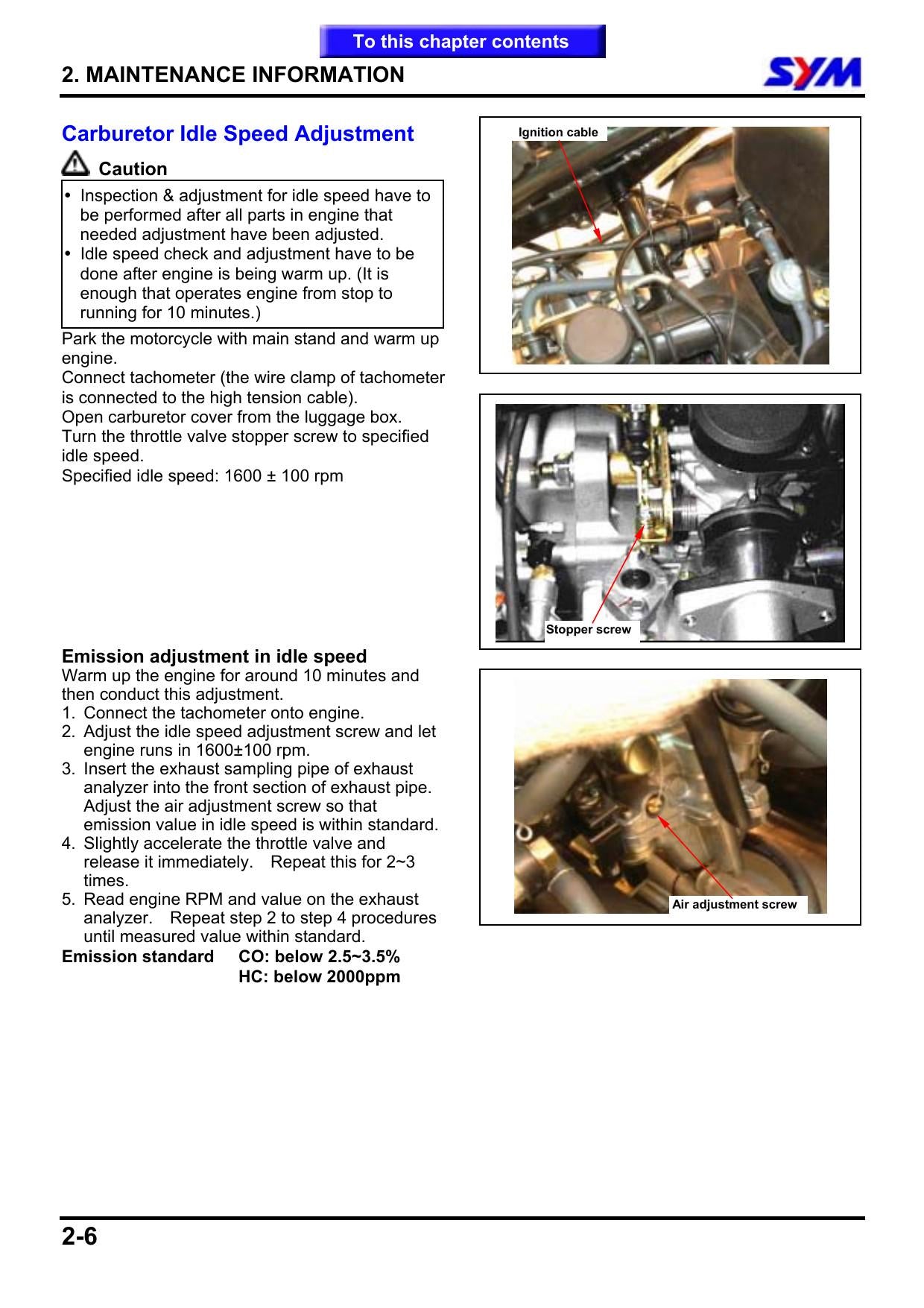 SYM HD125 HD200 Motorcycle Service Manual | 2000-2004 - sample page 5