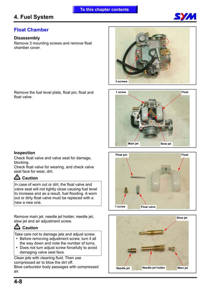 SYM GTS 250 Joymax 250 Scooter Service Manual | 2005-2009 - sample page 6