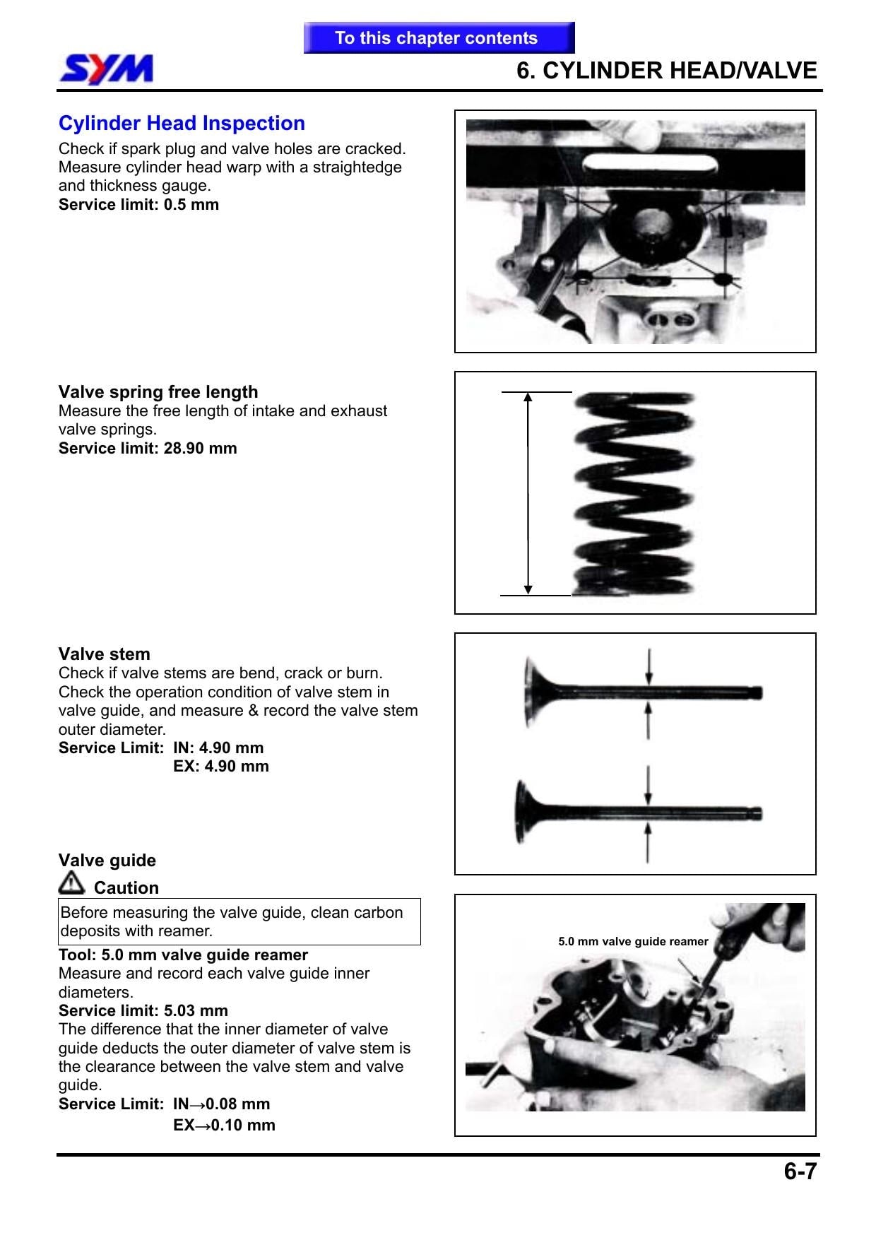 SYM HD125 HD200 Motorcycle Service Manual | 2000-2004 - sample page 7
