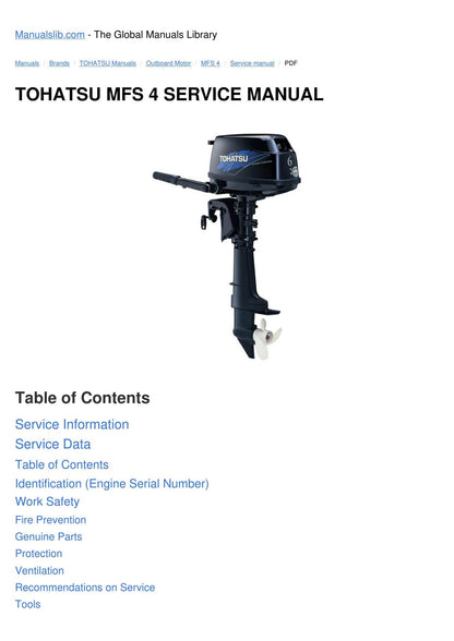 Tohatsu MFS 4 5 6 Outboard Service Manual | 2011-2015 - sample page 5