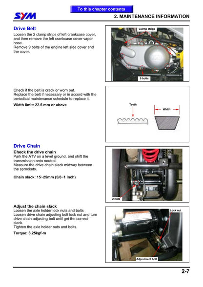 SYM Quad Lander 250 UA25A ATV Service Manual | 2003-2007 - sample page 7