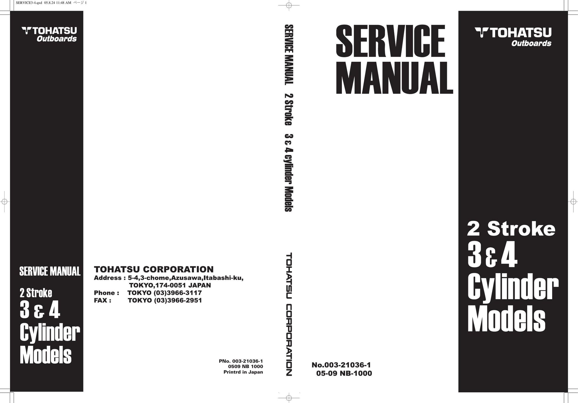 Tohatsu M 40 50 60 70 80 90 115 140 HP Outboard Service Manual | 2005-2009 - sample page 1