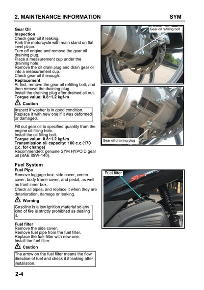 SYM Symphony 150 Scooter Service Manual | 2005-2009 - sample page 4