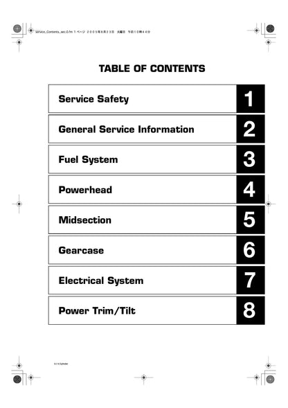 Tohatsu M 40 50 60 70 80 90 115 140 HP Outboard Service Manual | 2005-2009 - sample page 2