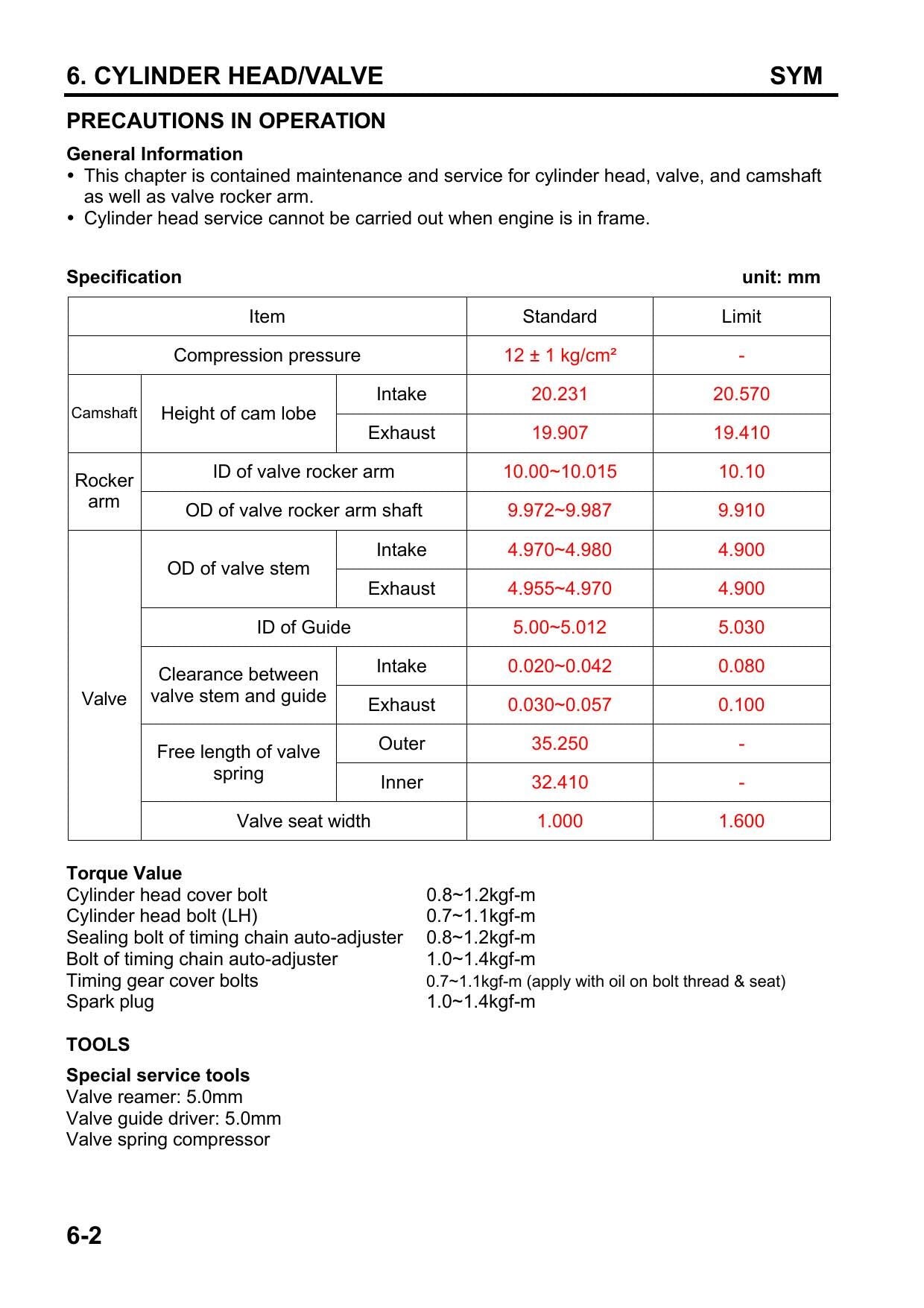 SYM Symphony 150 Scooter Service Manual | 2005-2009 - sample page 6