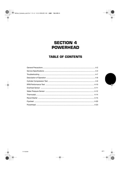 Tohatsu M 40 50 60 70 80 90 115 140 HP Outboard Service Manual | 2005-2009 - sample page 4