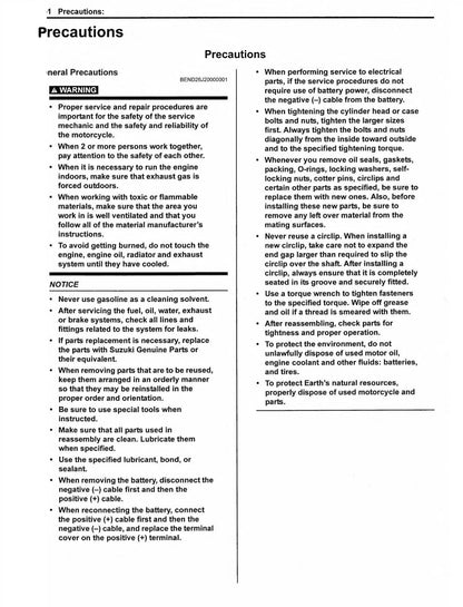 Suzuki Burgman 650 AN650 Scooter Service Manual | 2013-2016 - sample page 8