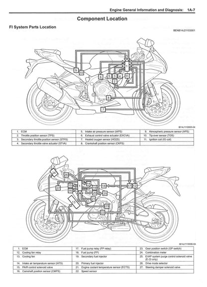 Suzuki GSX-R600 Motorcycle Service Manual | 2010-2014 - sample page 3