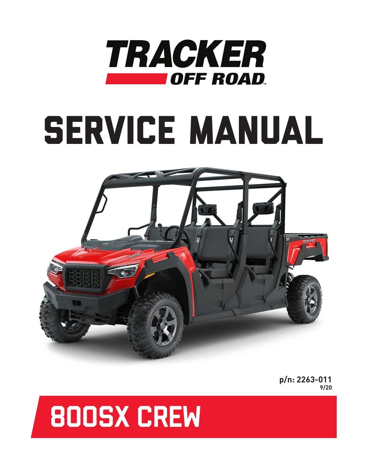 Tracker Off Road 800SX Crew UTV Service Manual | 2021-2025 - sample page 1