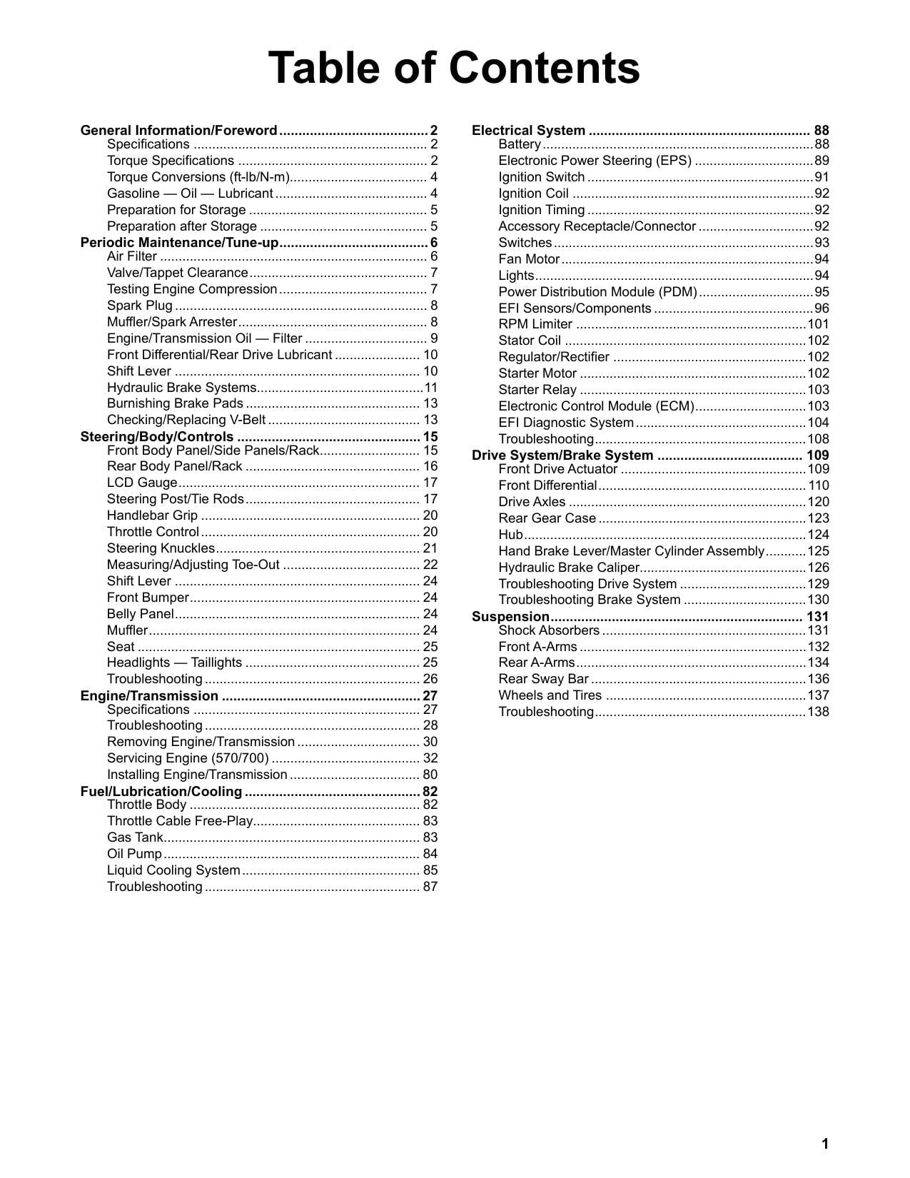 Tracker Off Road 570 700 ATV Service Manual | 2021-2025 - sample page 2