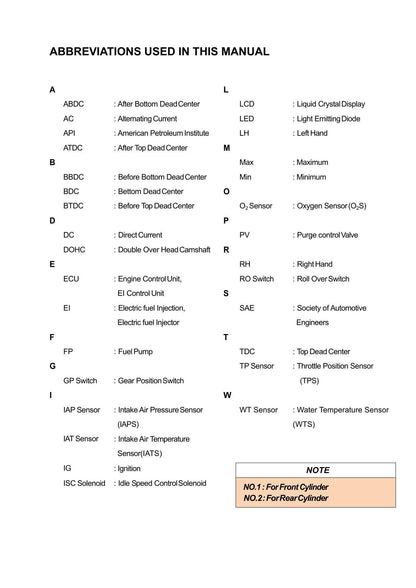 Hyosung GV125S Motorcycle Service Manual | 2019-2023 - sample page 8