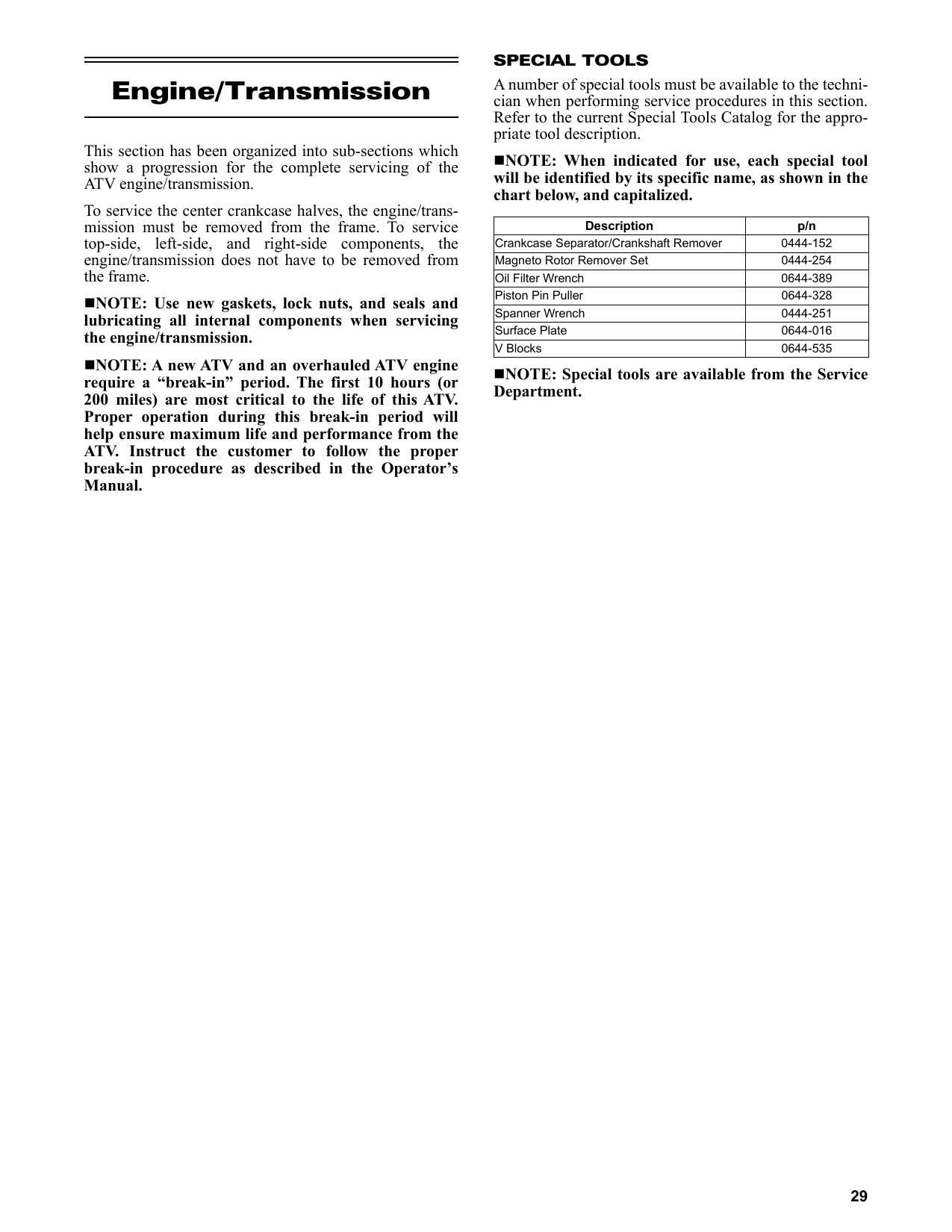 Tracker Off Road 450 ATV Service Manual | 2021-2025 - sample page 7