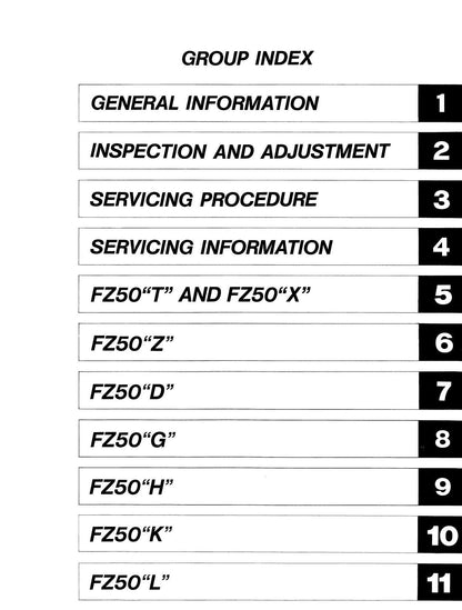 Suzuki FZ50 50cc Motorcycle Service Manual | 1979-1983 - sample page 2