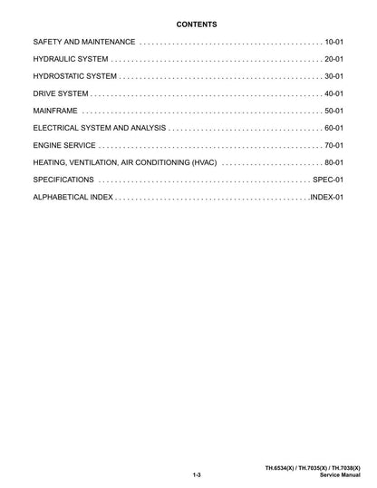 Massey Ferguson TH6534 TH7035 TH7038 Telehandler Service Manual | 2016-2020 - sample page 2