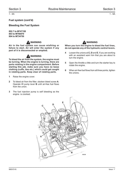 JCB 802.7 803 804 Plus Super Mini Excavator Service Manual | 1994-2005 - sample page 4
