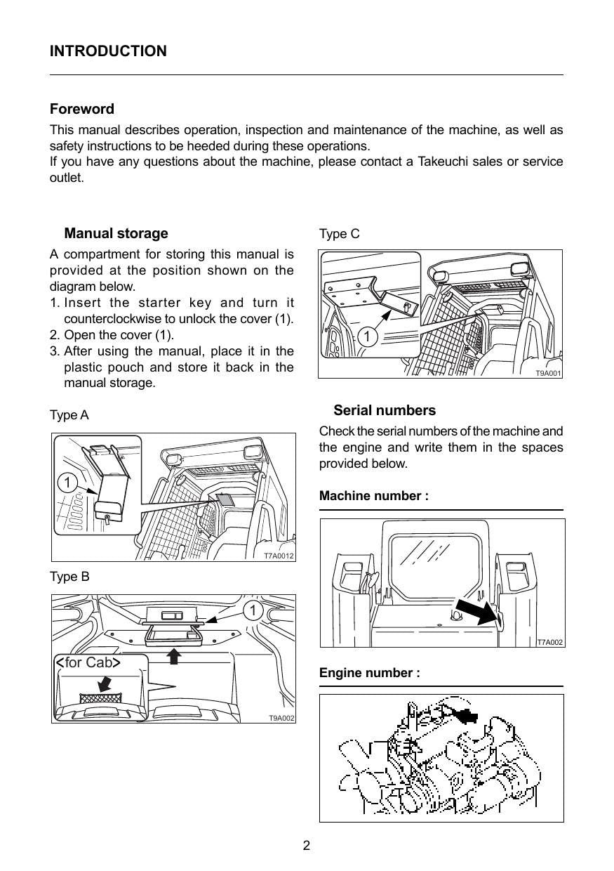 Takeuchi TL120 TL130 TL140 TL150 Crawler Loader Service Manual | 2014-2018 - sample page 2