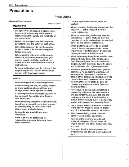 Suzuki GSX-S750 Motorcycle Service Manual | 2015-2019 - sample page 6
