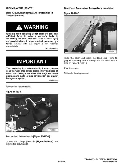 Massey Ferguson TH6534 TH7035 TH7038 Telehandler Service Manual | 2016-2020 - sample page 3