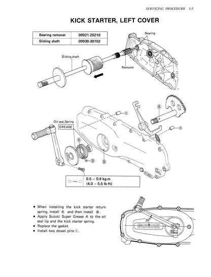 Suzuki FZ50 50cc Motorcycle Service Manual | 1979-1983 - sample page 3