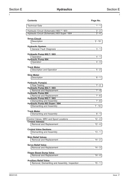 JCB 802.7 803 804 Plus Super Mini Excavator Service Manual | 1994-2005 - sample page 7