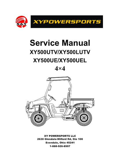 XY Powersports XY500 4x4 UTV Service Manual | 2010-2014 - sample page 1