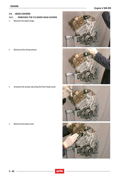 Aprilia V990 RR Motorcycle Service Manual | 2005-2009 - sample page 3