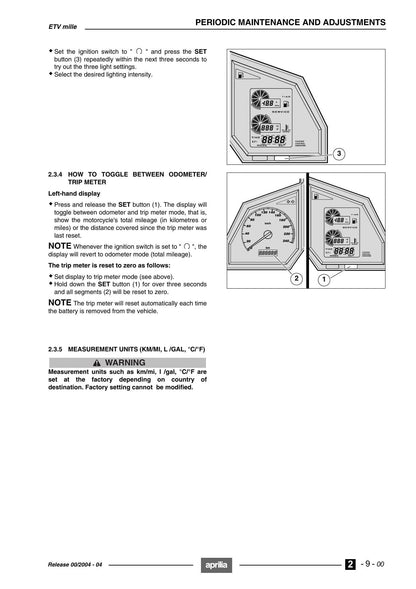 Aprilia Caponord ETV Mille Motorcycle Service Manual | 2004-2008 - sample page 4