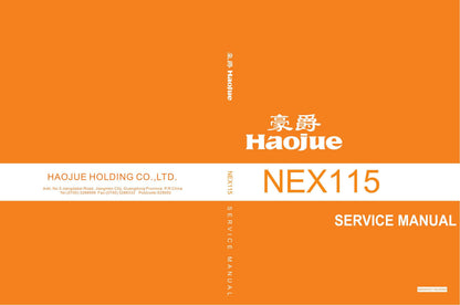 Haojue NEX115 Motorcycle Service Manual | 2019-2023 - sample page 1