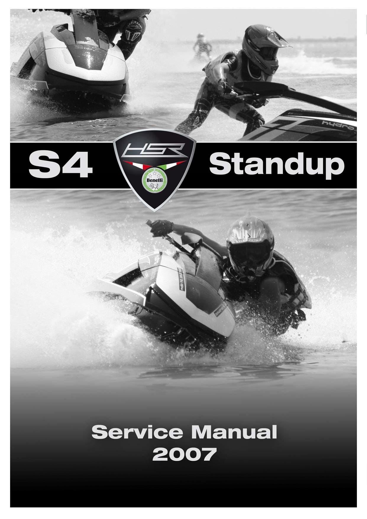 HSR Benelli S4 Standup PWC Service Manual | 2007-2011 - sample page 1