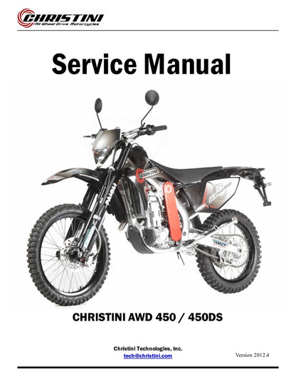 Christini AWD 450 450DS Motorcycle Service Manual | 2012-2016 - sample page 1