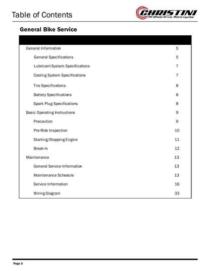 Christini AWD 450 450DS Motorcycle Service Manual | 2012-2016 - sample page 6