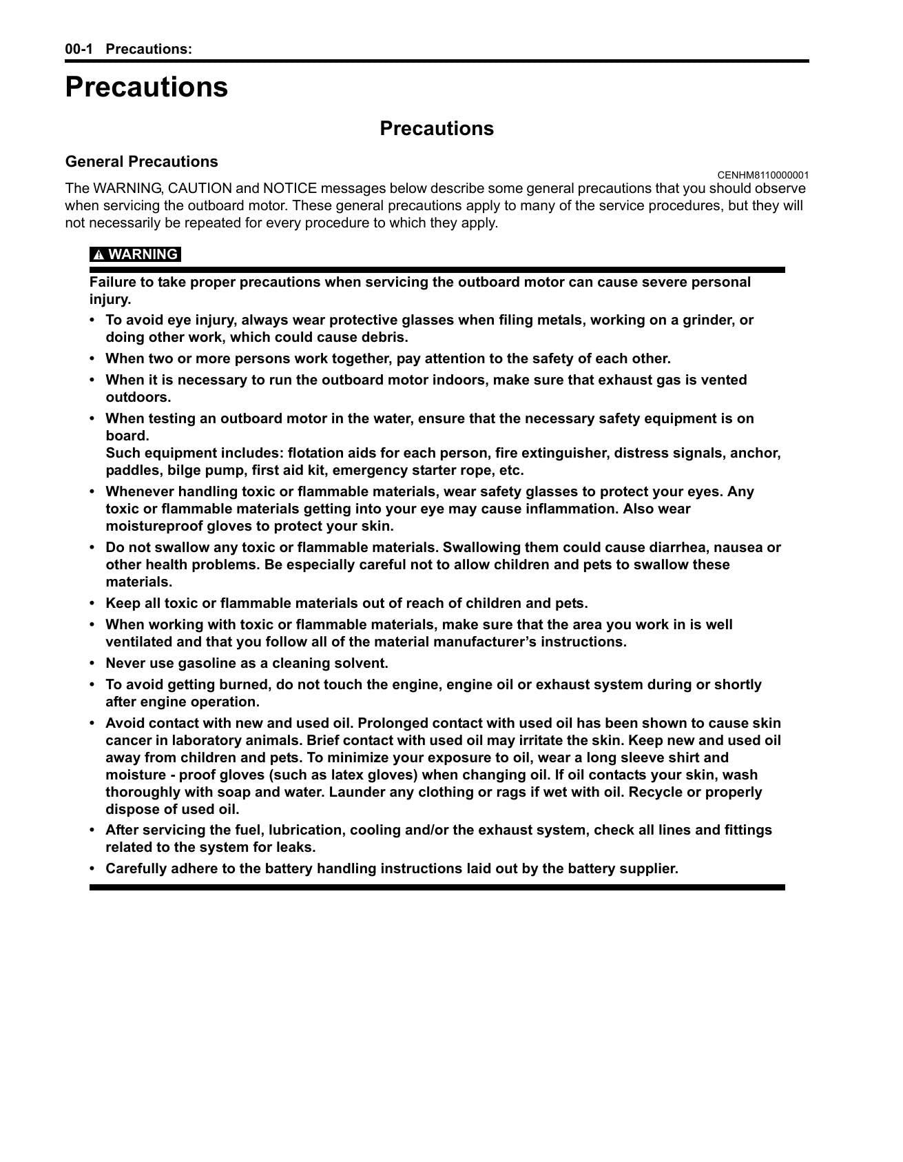 Suzuki DF4A DF5A DF6A Outboard Service Manual | 2016-2020 - sample page 7