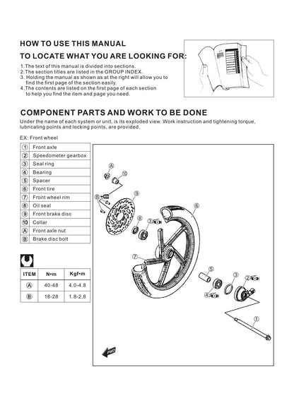 Haojue NEX115 Motorcycle Service Manual | 2019-2023 - sample page 3