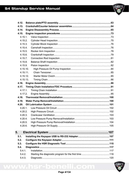 HSR Benelli S4 Standup PWC Service Manual | 2007-2011 - sample page 8