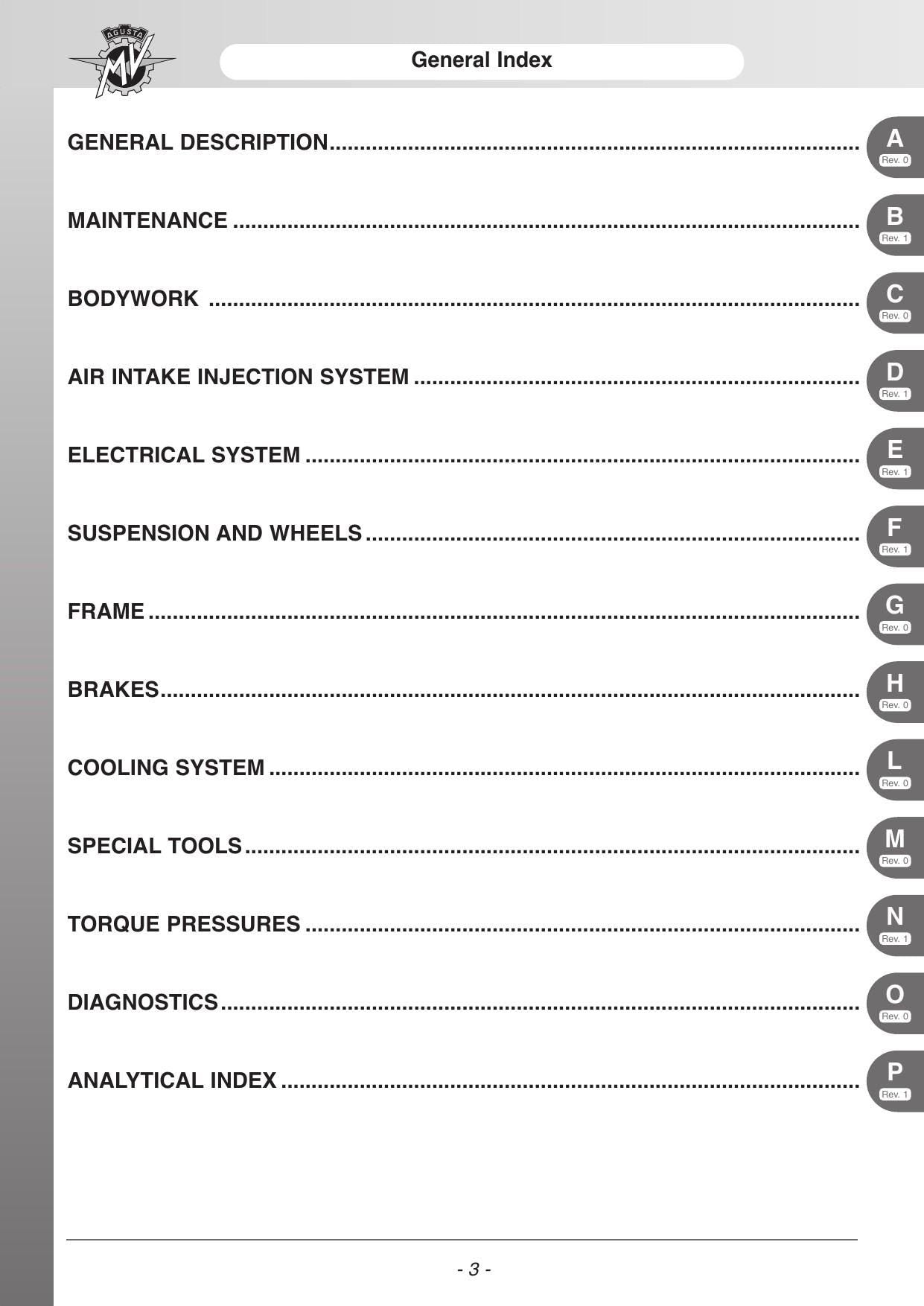 MV Agusta Turismo Veloce 800 Motorcycle Service Manual | 2016-2020 - sample page 6