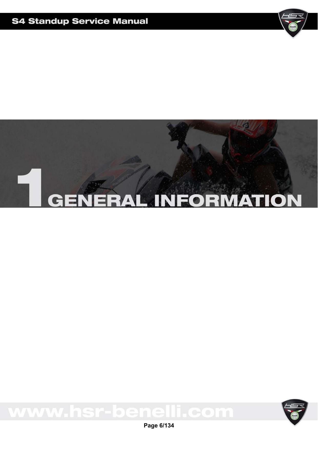 HSR Benelli S4 Standup PWC Service Manual | 2007-2011 - sample page 9