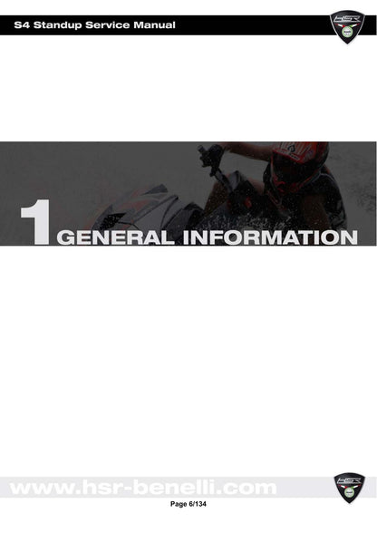 HSR Benelli S4 Standup PWC Service Manual | 2007-2011 - sample page 9
