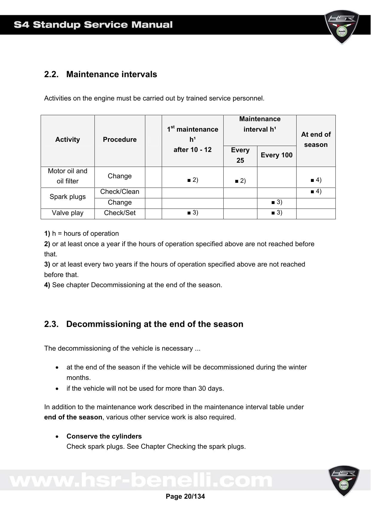 HSR Benelli S4 Standup PWC Service Manual | 2007-2011 - sample page 4