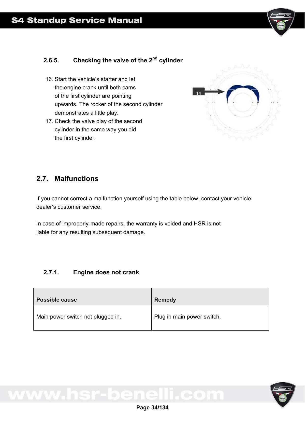 HSR Benelli S4 Standup PWC Service Manual | 2007-2011 - sample page 3