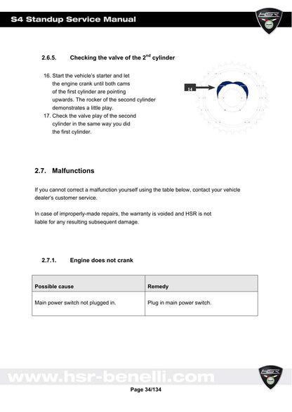 HSR Benelli S4 Standup PWC Service Manual | 2007-2011 - sample page 3