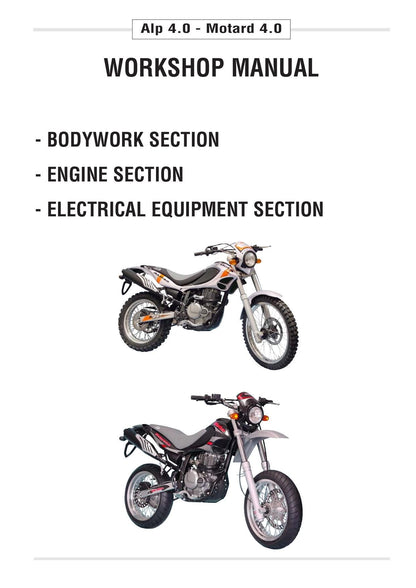Betamotor Alp 4.0 Motard 4.0 Motorcycle Service Manual | 2006-2010 - sample page 1