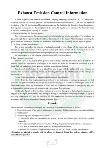 Benelli Leoncino 250 Motorcycle Service Manual | 2020-2024 - sample page 5