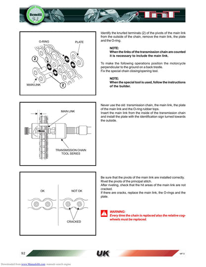 Benelli TNT 1130 Motorcycle Service Manual | 2004-2008 - sample page 4
