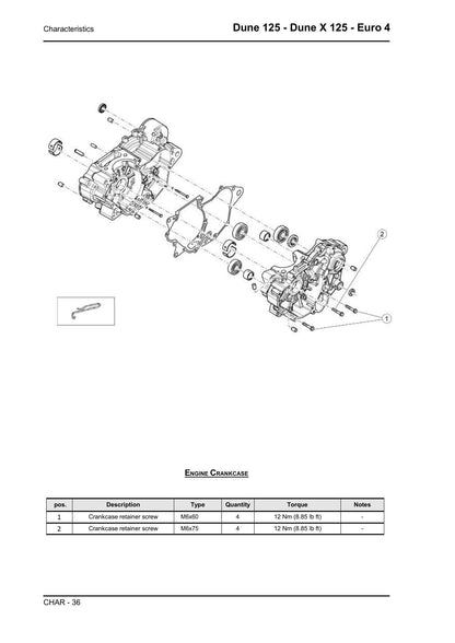 Malaguti Dune 125 Dune X 125 Motorcycle Service Manual | 2018-2022 - sample page 6