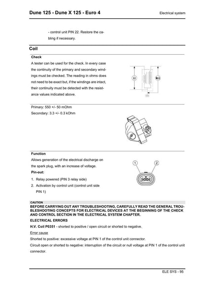 Malaguti Dune 125 Dune X 125 Motorcycle Service Manual | 2018-2022 - sample page 9