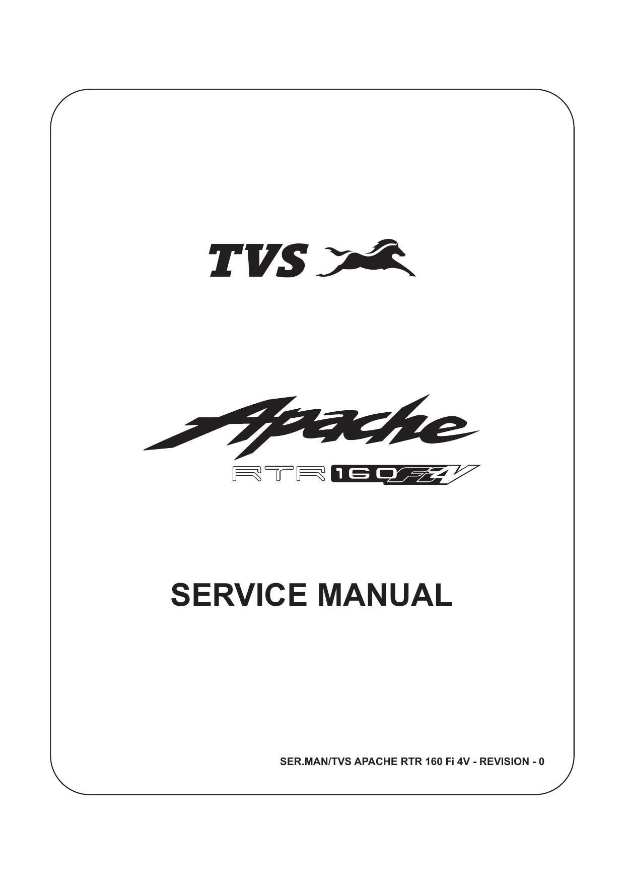 TVS Apache RTR 160 4V Motorcycle Service Manual | 2019-2023 - sample page 1