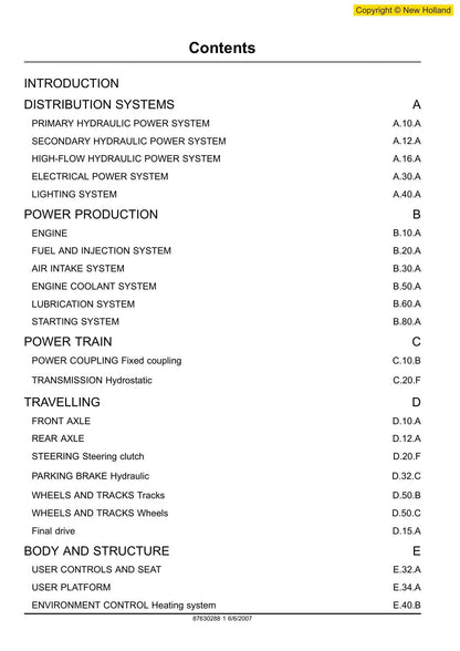 New Holland L180 L185 L190 C185 C190 Skid Steer Service Manual | 2006-2010 - sample page 4
