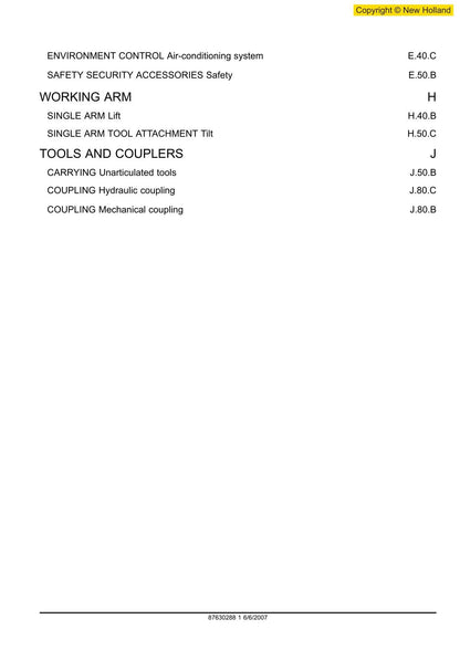 New Holland L180 L185 L190 C185 C190 Skid Steer Service Manual | 2006-2010 - sample page 5