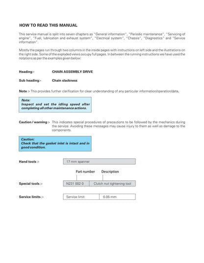 TVS Apache RTR 160 4V Motorcycle Service Manual | 2019-2023 - sample page 6